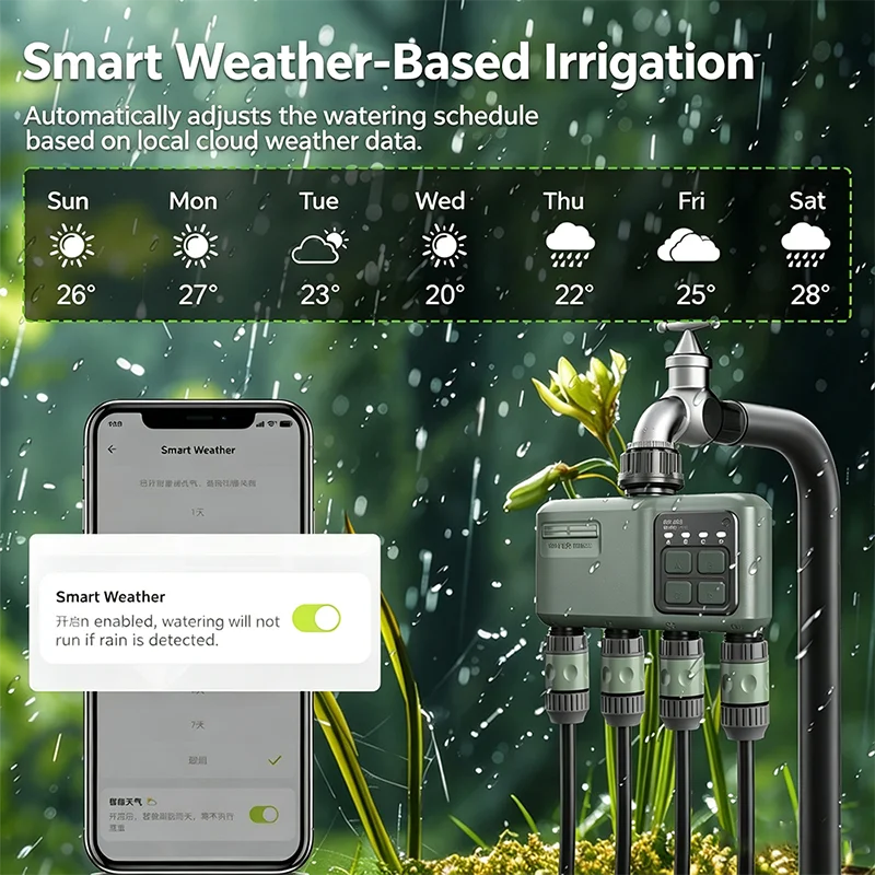 نظام ري ذاتي للنباتات مع مؤقت  - مراجعة Wifi Irrigation Timer وسعره
