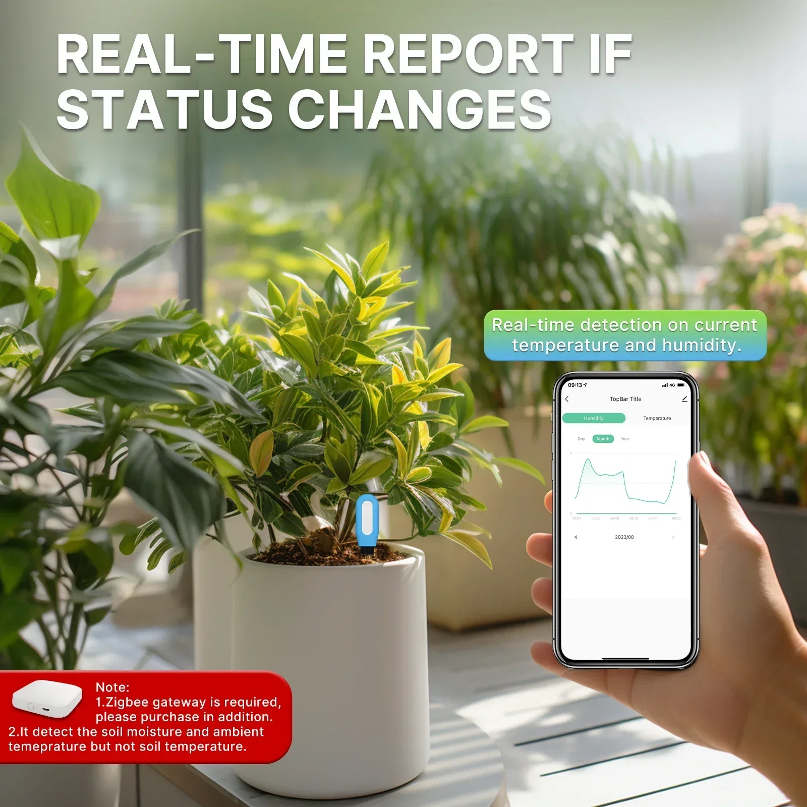 مقياس درجة حرارة التربة ZigBee - مراجعة Smart Garden Irrigation وسعره