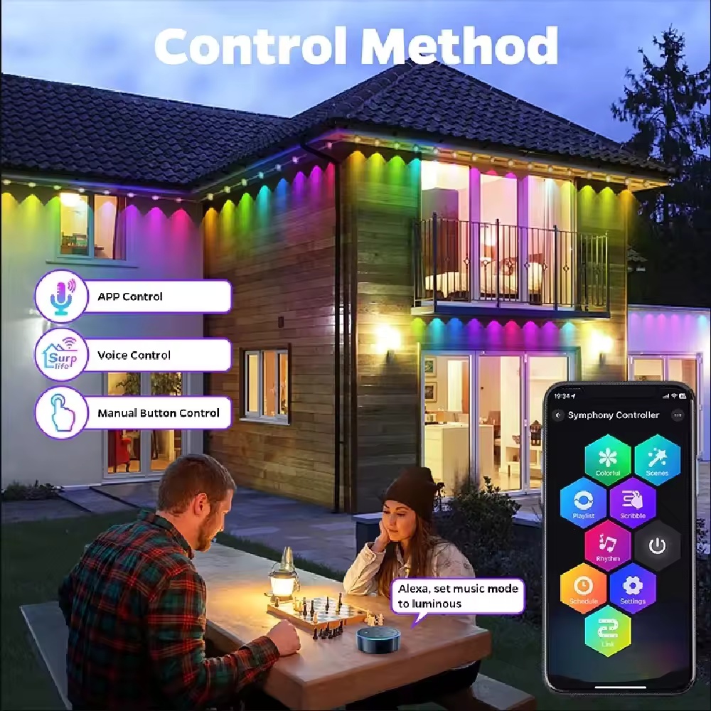 إضاءة ذكية RGBIC للحواف بطول 1 - مراجعة App Smart Garden وسعره