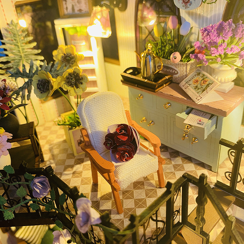 منزل دمية خشبية نموذج حديقة مع - مراجعة Smart Garden Diy وسعره