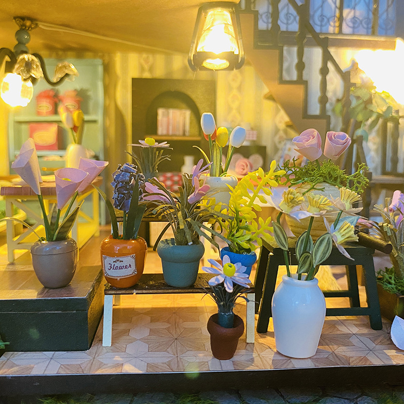 منزل دمية خشبية نموذج حديقة مع - مراجعة Smart Garden Diy وسعره